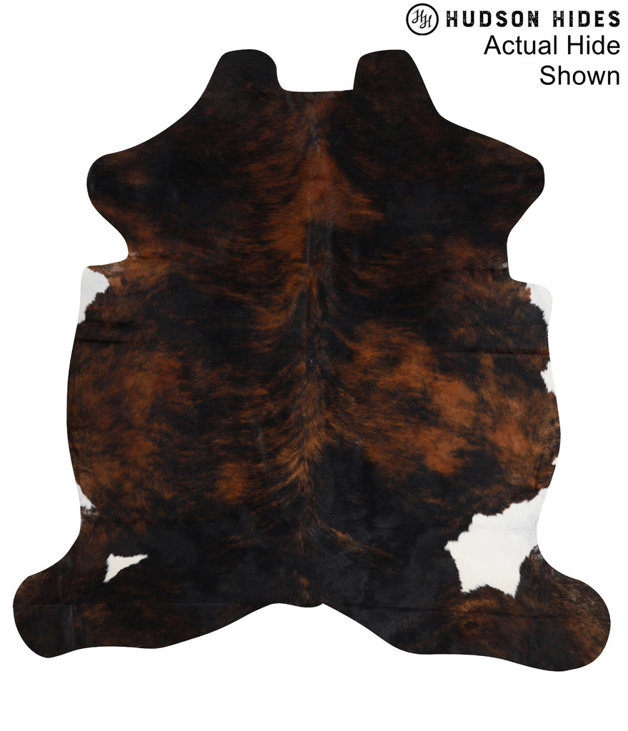Dark Brindle X-Large European Cowhide Rug 6'10"H x 6'7"W #95278 by Hudson Hides