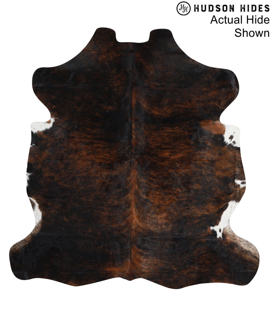 Dark Brindle X-Large European Cowhide Rug 6'10"H x 6'6"W #95312 by Hudson Hides