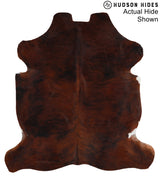 Dark Brindle X-Large European Cowhide Rug 6'10"H x 6'5"W #95353 by Hudson Hides