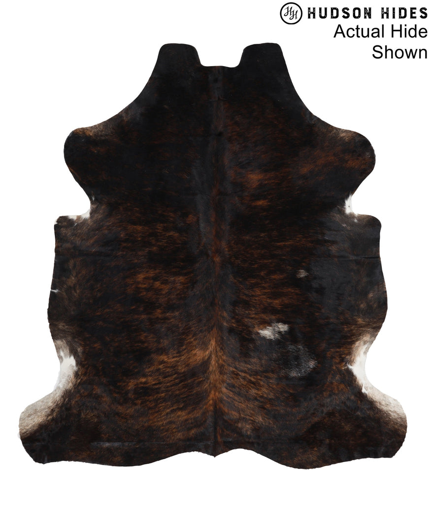 Dark Brindle X-Large European Cowhide Rug 6'11"H x 6'4"W #95413 by Hudson Hides