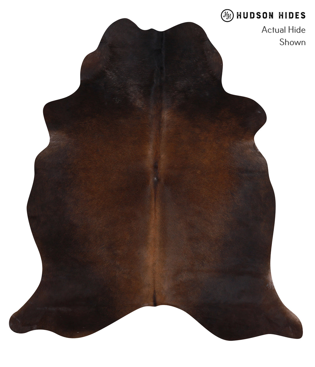 Chocolate Large Brazilian Cowhide Rug 6'4"H x 5'10"W #A3291 by Hudson 