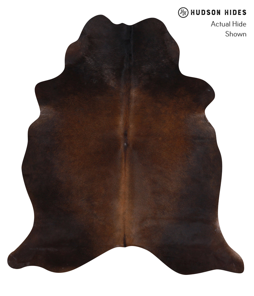 Chocolate Large Brazilian Cowhide Rug 6'4"H x 5'10"W #A3291 by Hudson Hides