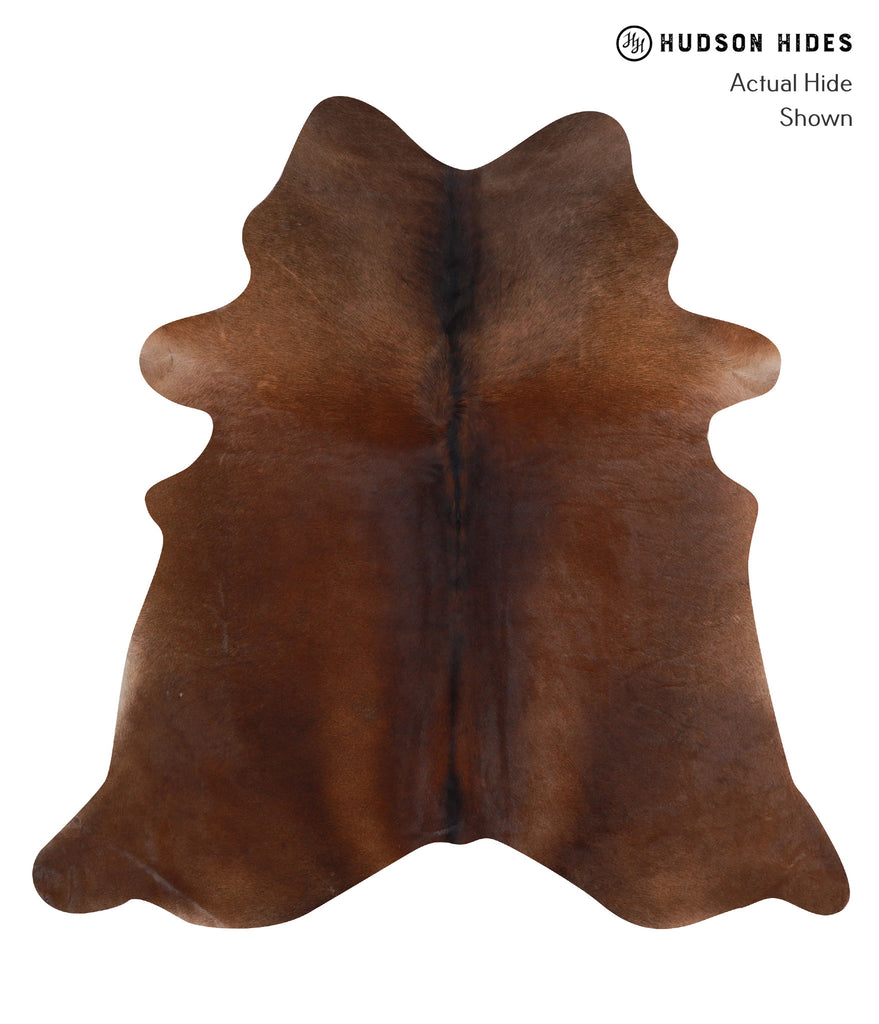 Chocolate Large Brazilian Cowhide Rug 6'1"H x 6'0"W #A3330 by Hudson Hides