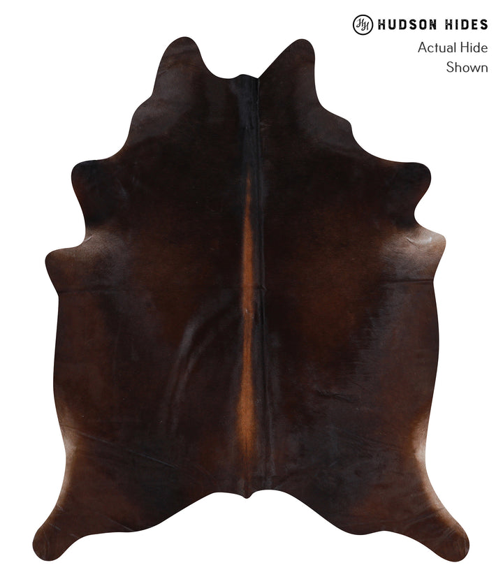 Chocolate X-Large Brazilian Cowhide Rug 7'6"H x 6'3"W #A3354 by Hudson Hides