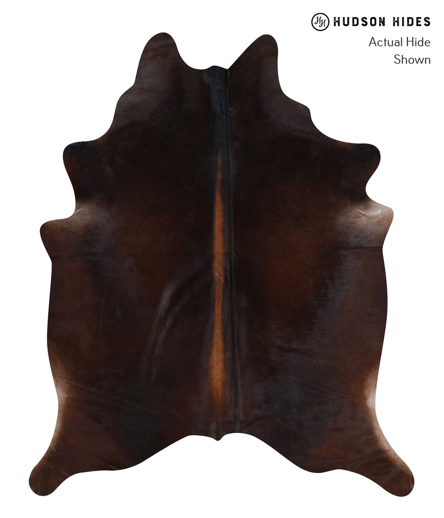 Chocolate X-Large Brazilian Cowhide Rug 7'6"H x 6'3"W #A3354 by Hudson Hides