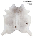 Salt and Pepper Brown X-Large Brazilian Cowhide Rug 7'0"H x 6'10"W #A3368 by Hudson Hides