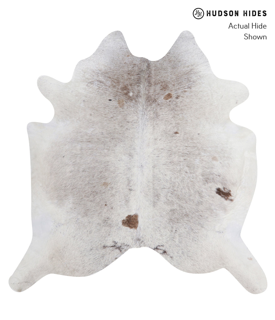 Salt and Pepper Brown X-Large Brazilian Cowhide Rug 7'0"H x 6'10"W #A3368 by Hudson Hides