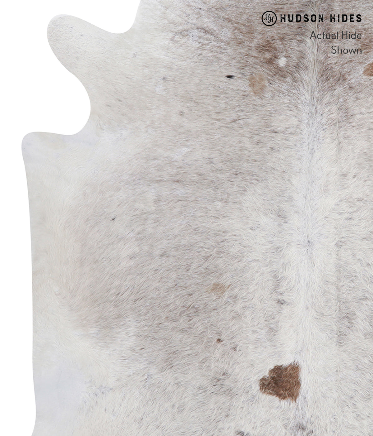 Salt and Pepper Brown X-Large Brazilian Cowhide Rug 7'0"H x 6'10"W #A3368 by Hudson Hides