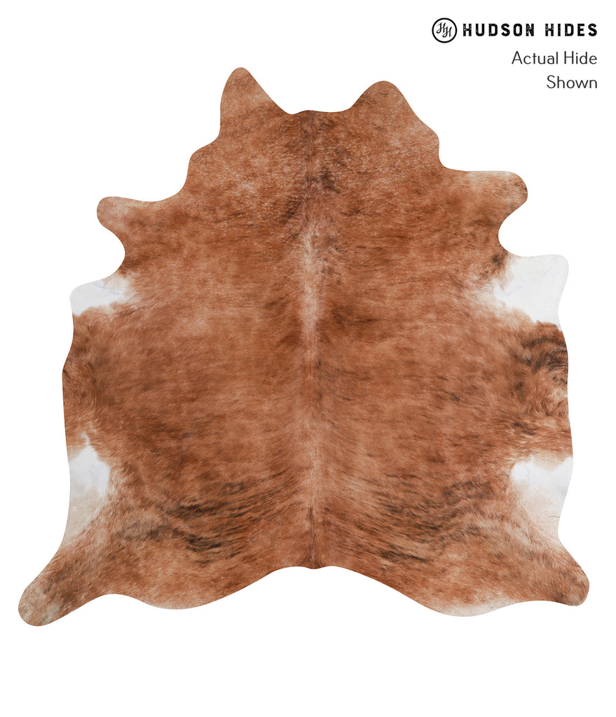 Medium Brindle X-Large Brazilian Cowhide Rug 6'10"H x 7'0"W #A3389 by Hudson Hides