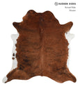 Medium Brindle X-Large Brazilian Cowhide Rug 6'10"H x 6'11"W #A3413 by Hudson Hides