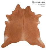 Solid Brown X-Large Brazilian Cowhide Rug 6'11"H x 6'9"W #A3426 by Hudson Hides
