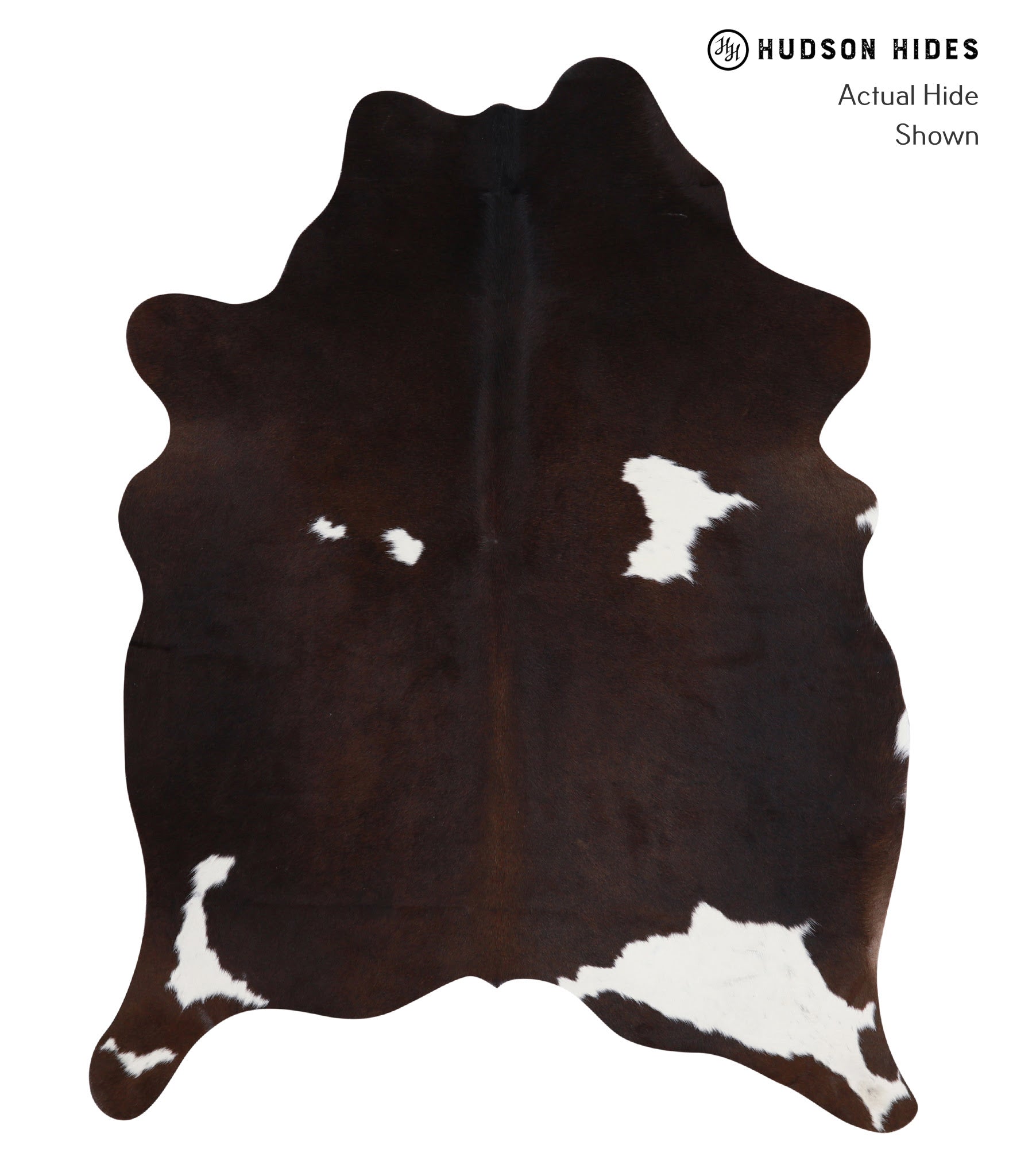 Chocolate and White Cowhide Rug #A3430