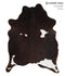 Chocolate and White Large Brazilian Cowhide Rug 6'6