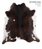 Chocolate and White X-Large Brazilian Cowhide Rug 6'8