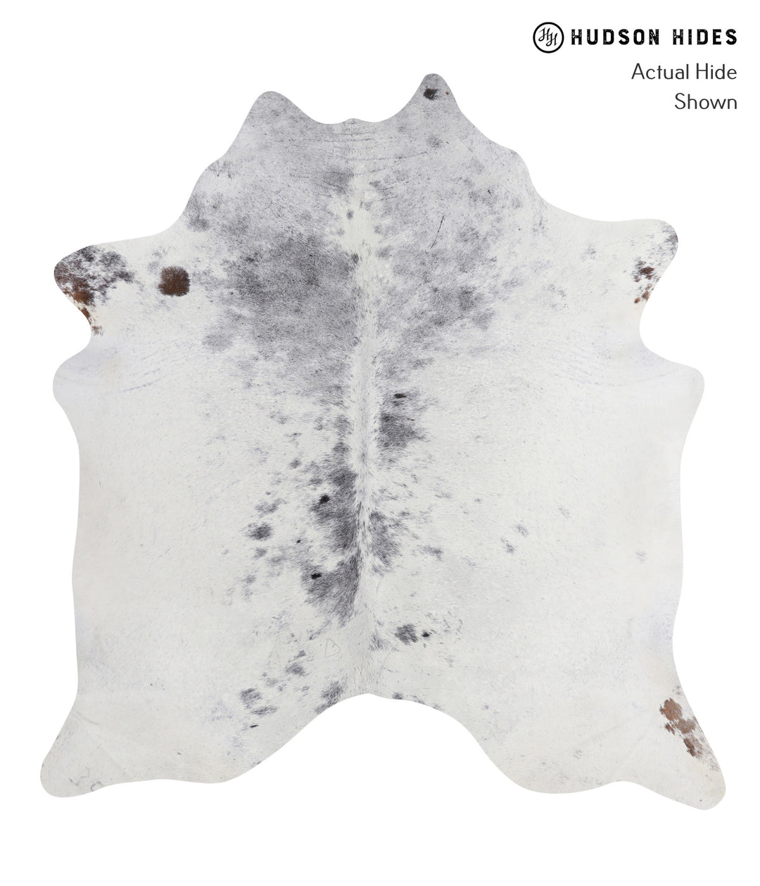 Salt and Pepper Black X-Large Brazilian Cowhide Rug 7'2"H x 6'9"W #A34