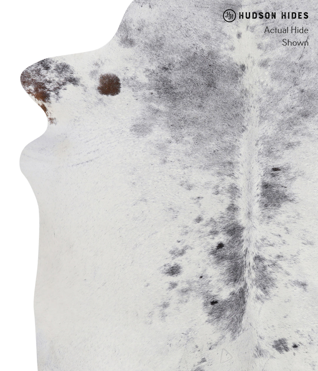 Salt and Pepper Black X-Large Brazilian Cowhide Rug 7'2"H x 6'9"W #A34
