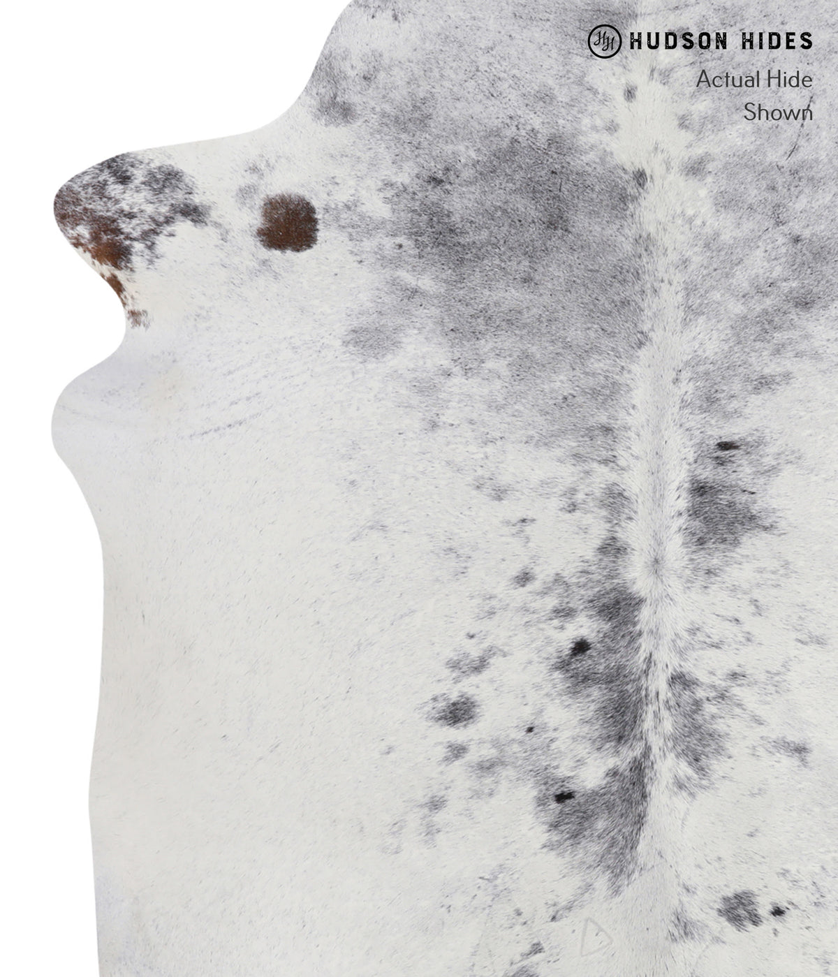 Salt and Pepper Black X-Large Brazilian Cowhide Rug 7'2"H x 6'9"W #A3485 by Hudson Hides
