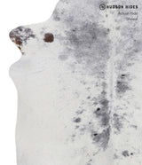 Salt and Pepper Black X-Large Brazilian Cowhide Rug 7'2"H x 6'9"W #A3485 by Hudson Hides