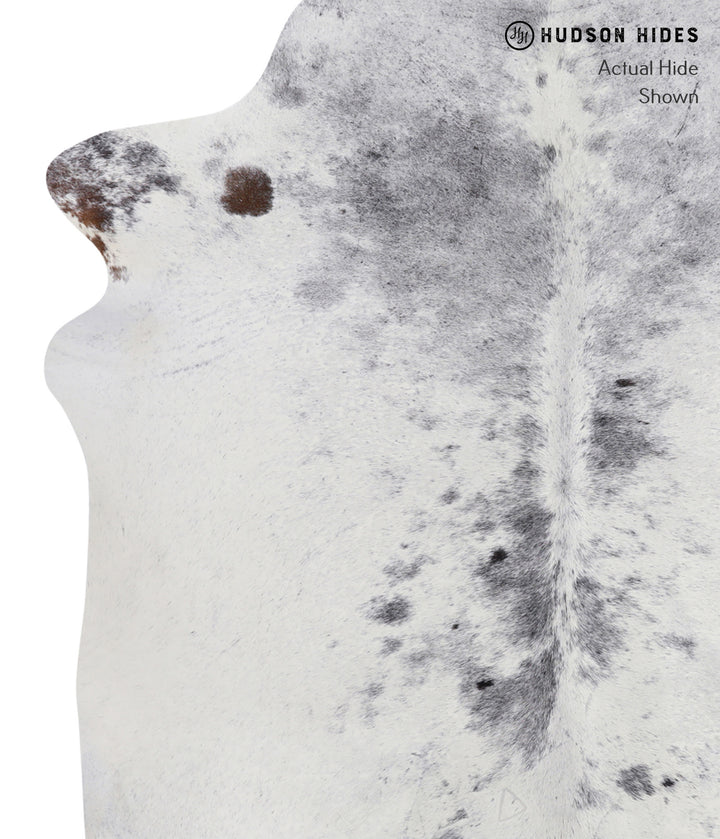 Salt and Pepper Black X-Large Brazilian Cowhide Rug 7'2"H x 6'9"W #A3485 by Hudson Hides