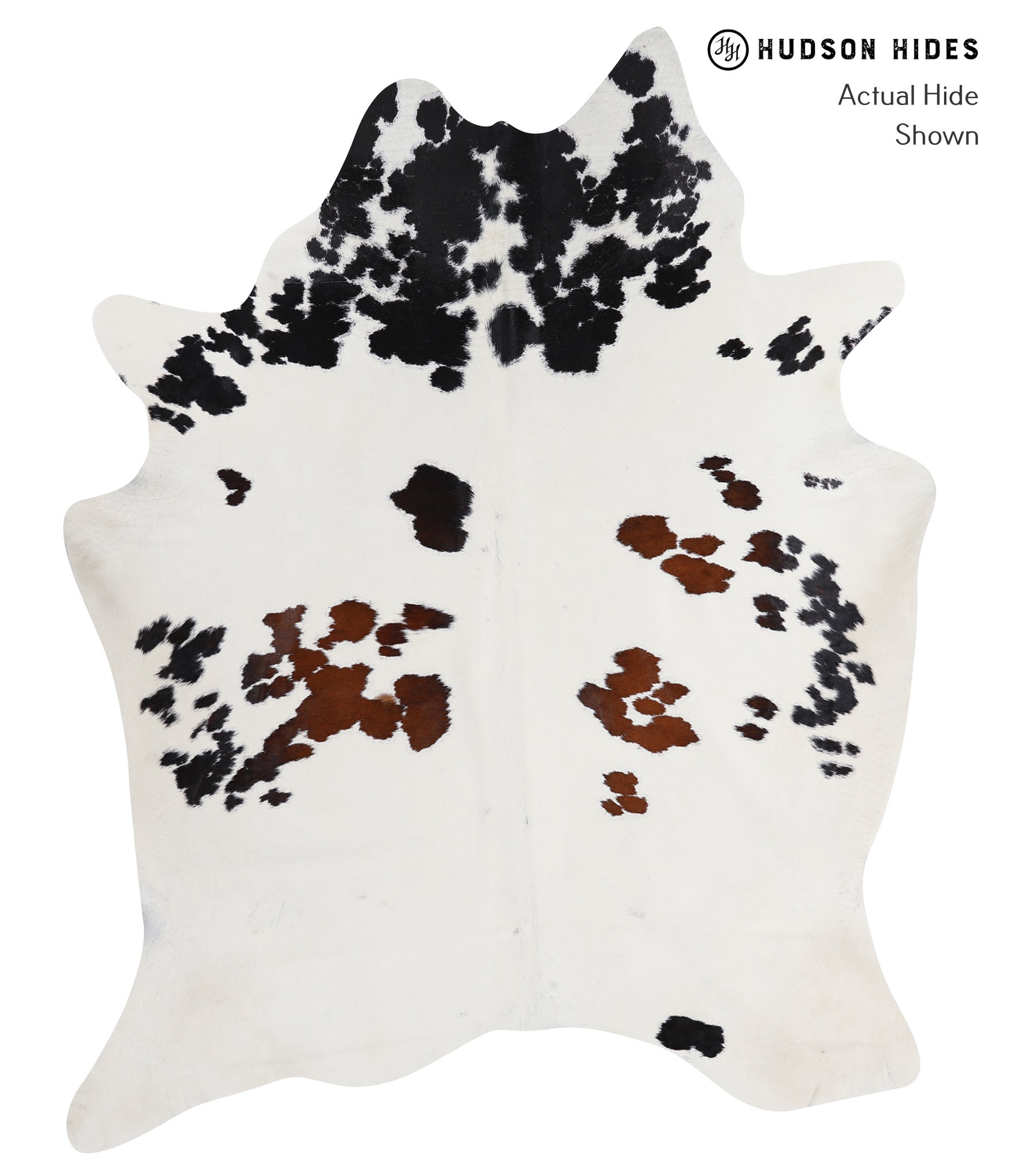 Chocolate and White Cowhide Rug #A3490