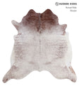 Salt and Pepper Brown X-Large Brazilian Cowhide Rug 6'4"H x 6'5"W #A3514 by Hudson Hides
