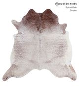 Salt and Pepper Brown X-Large Brazilian Cowhide Rug 6'4"H x 6'5"W #A3514 by Hudson Hides
