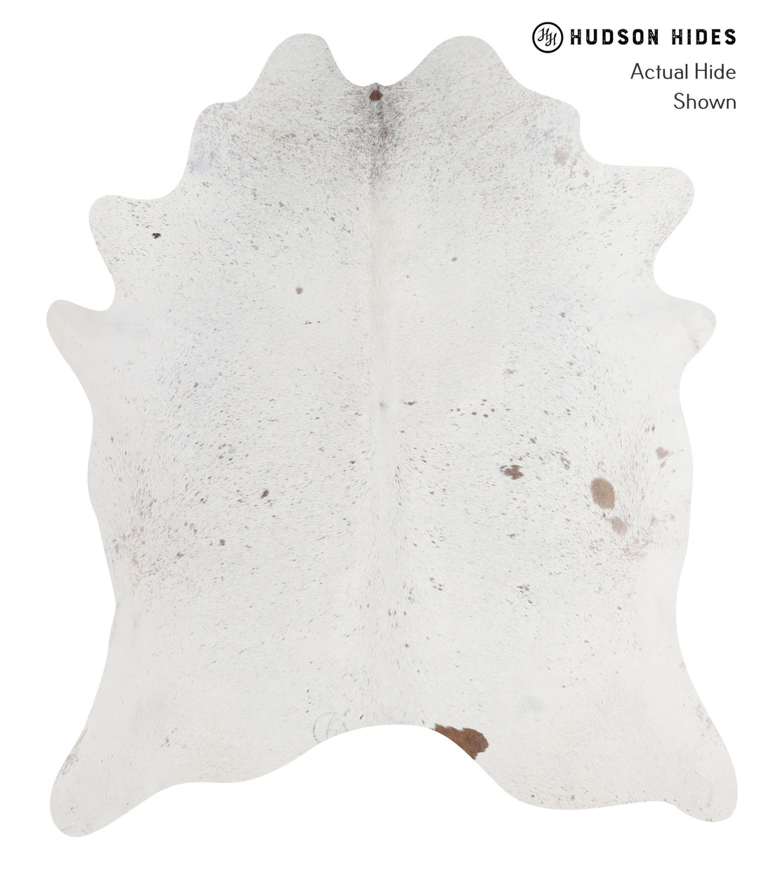 Salt and Pepper Brown X-Large Brazilian Cowhide Rug 7'5"H x 6'5"W #A35