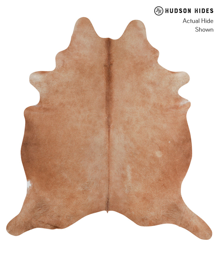 Solid Brown XX-Large Brazilian Cowhide Rug 7'4"H x 6'10"W #A3529 by Hudson Hides
