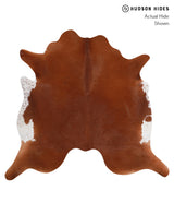 Solid Brown XX-Large Brazilian Cowhide Rug 6'11"H x 7'6"W #A3639 by Hudson Hides