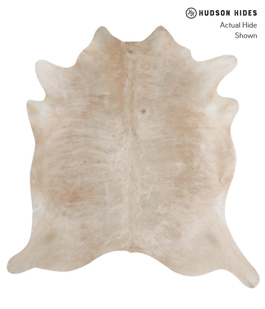 Beige XX-Large Brazilian Cowhide Rug 7'4"H x 7'1"W #A3645 by Hudson Hides