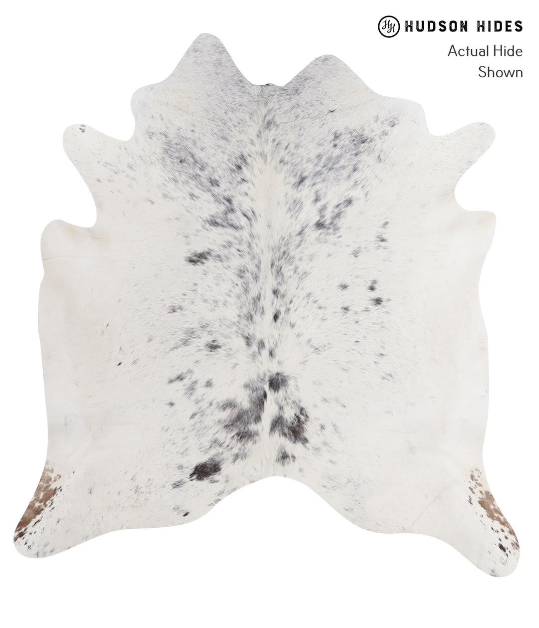 Salt and Pepper Black X-Large Brazilian Cowhide Rug 6'6"H x 6'1"W #A36