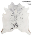 Salt and Pepper Black X-Large Brazilian Cowhide Rug 6'6"H x 6'1"W #A3663 by Hudson Hides