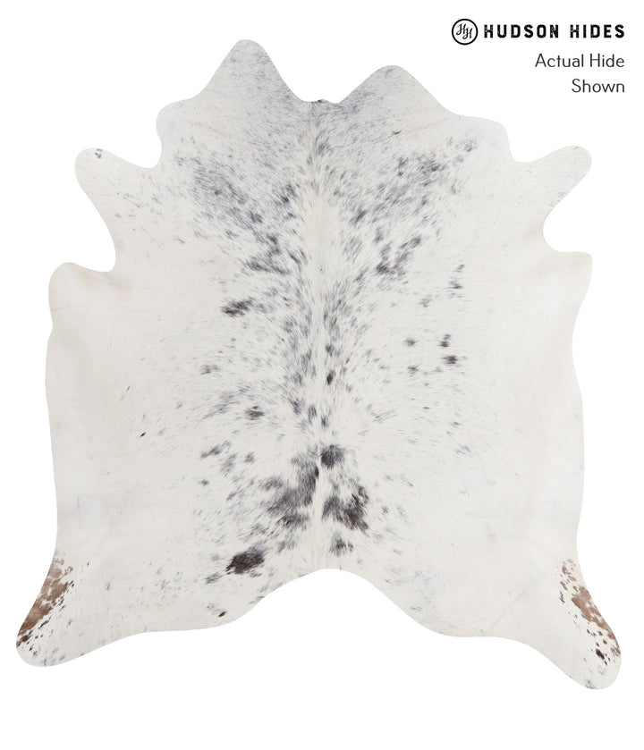 Salt and Pepper Black X-Large Brazilian Cowhide Rug 6'6"H x 6'1"W #A3663 by Hudson Hides