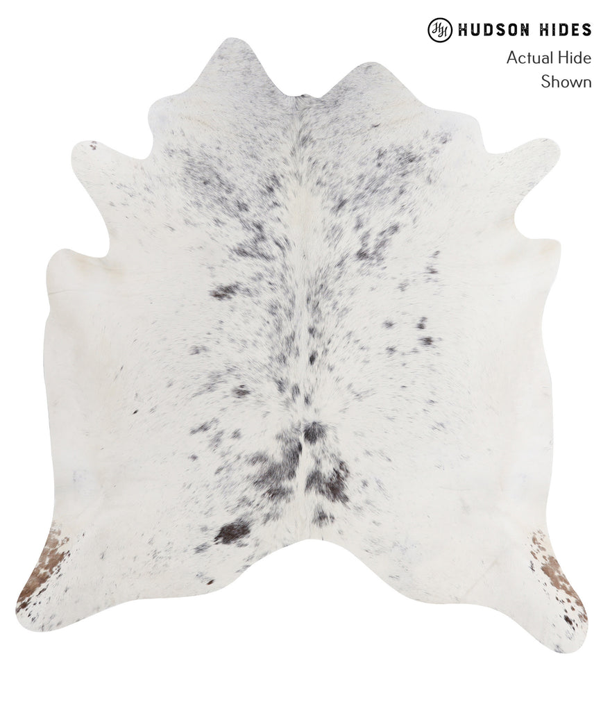 Salt and Pepper Black X-Large Brazilian Cowhide Rug 6'6"H x 6'1"W #A3663 by Hudson Hides