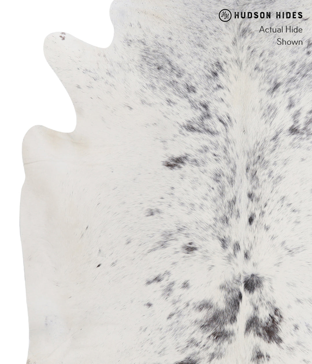 Salt and Pepper Black X-Large Brazilian Cowhide Rug 6'6"H x 6'1"W #A36