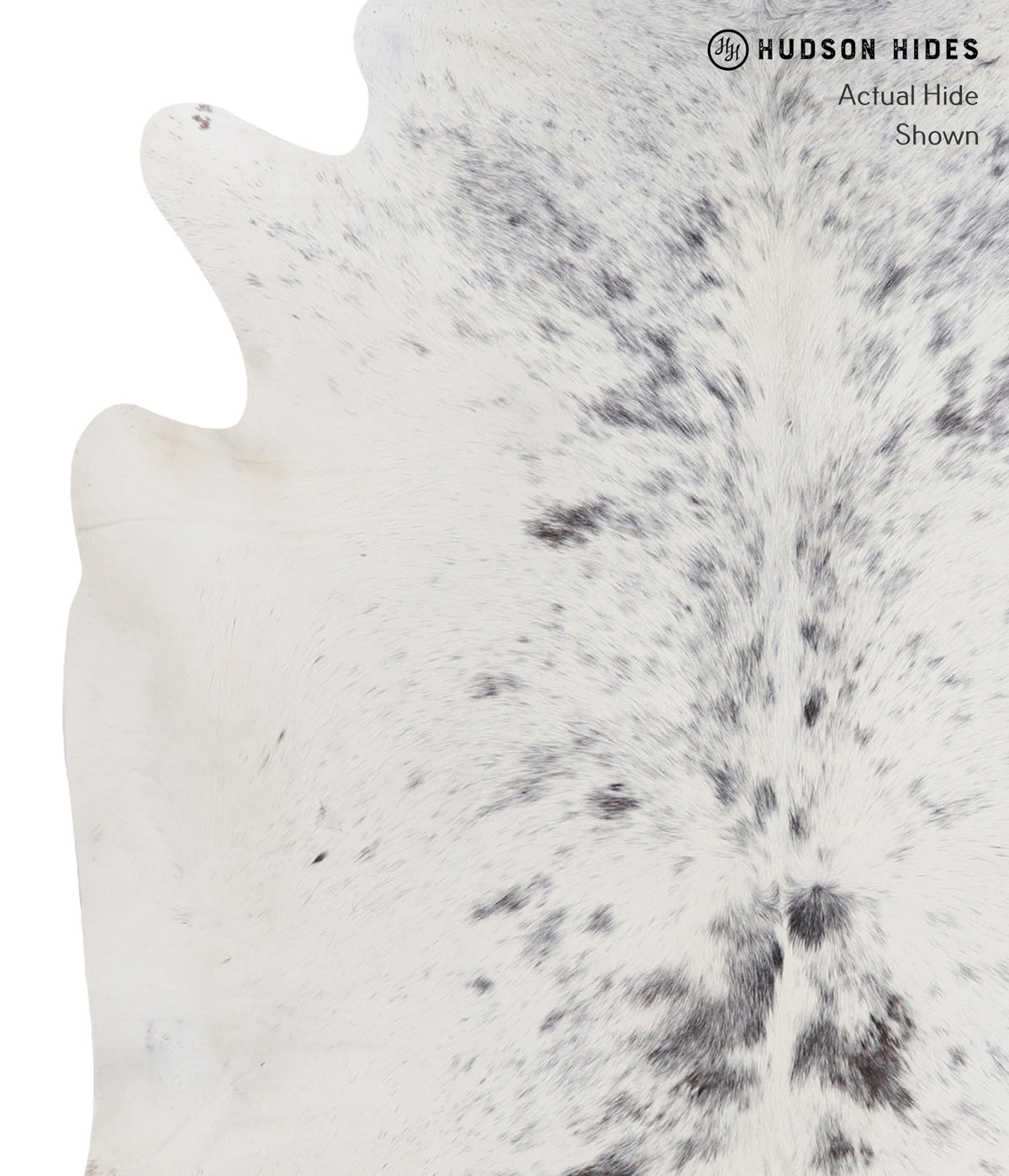 Salt and Pepper Black X-Large Brazilian Cowhide Rug 6'6"H x 6'1"W #A3663 by Hudson Hides