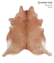 Solid Brown XX-Large Brazilian Cowhide Rug 7'3"H x 7'1"W #A3685 by Hudson Hides