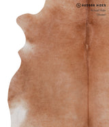 Solid Brown XX-Large Brazilian Cowhide Rug 7'3"H x 7'1"W #A3685 by Hudson Hides