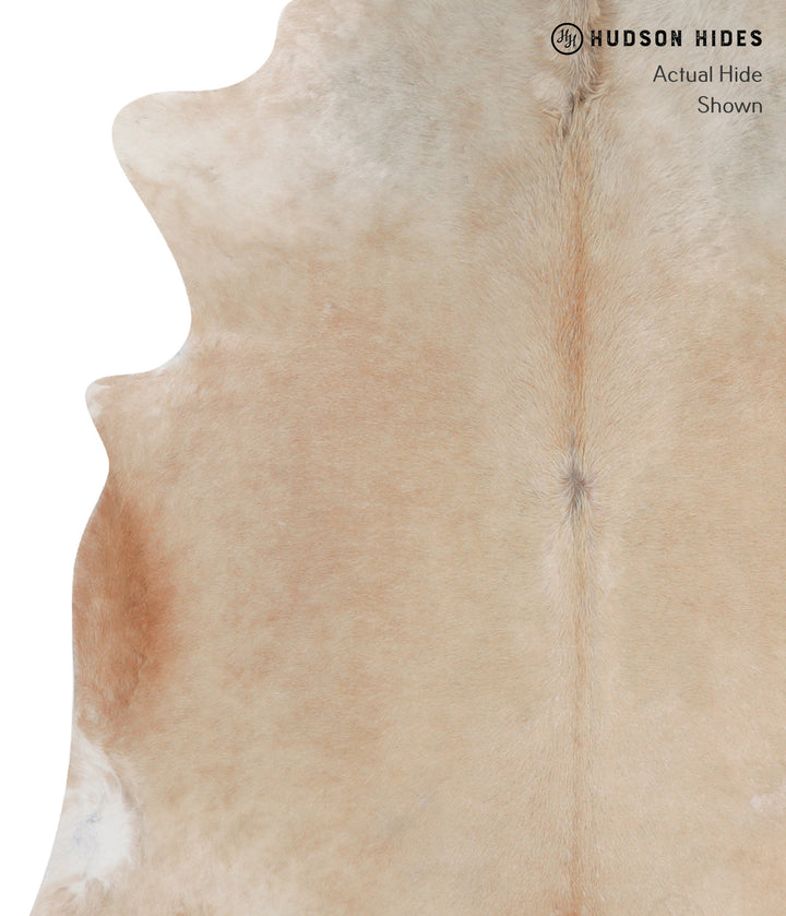 Beige X-Large Brazilian Cowhide Rug 6'8"H x 6'9"W #A3703 by Hudson Hides