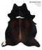 Chocolate and White X-Large Brazilian Cowhide Rug 6'10