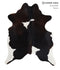 Black and White Large Brazilian Cowhide Rug 7'2