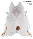 Salt and Pepper Brown X-Large Brazilian Cowhide Rug 7'5"H x 6'5"W #A3844 by Hudson Hides