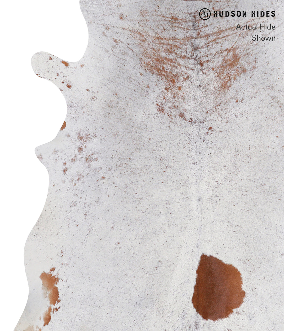 Salt and Pepper Brown X-Large Brazilian Cowhide Rug 7'5"H x 6'5"W #A3844 by Hudson Hides