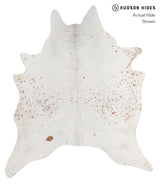 Salt and Pepper Brown X-Large Brazilian Cowhide Rug 7'7"H x 6'6"W #A3857 by Hudson Hides