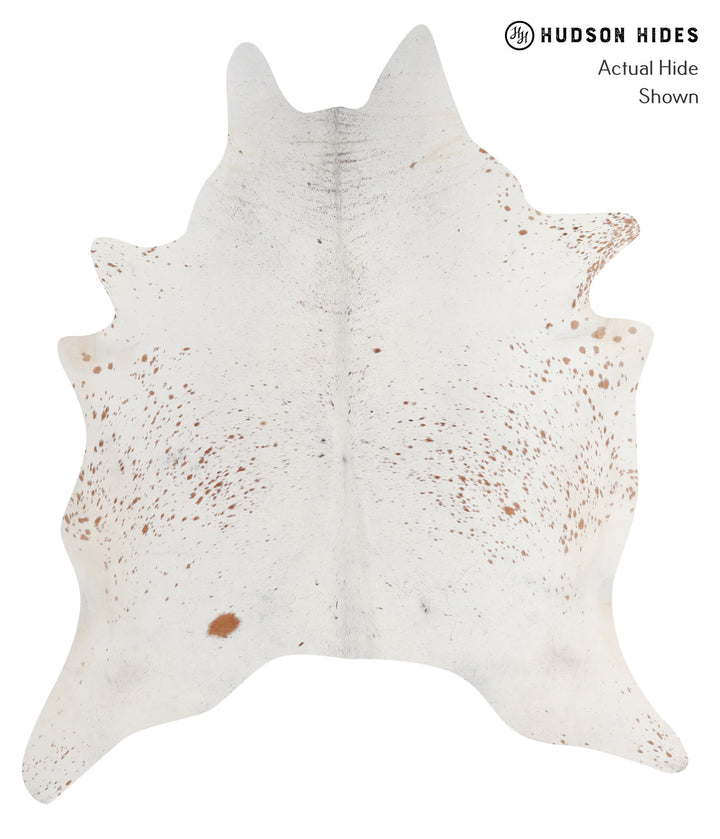 Salt and Pepper Brown X-Large Brazilian Cowhide Rug 7'7"H x 6'6"W #A3857 by Hudson Hides