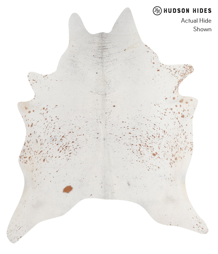 Salt and Pepper Brown X-Large Brazilian Cowhide Rug 7'7"H x 6'6"W #A3857 by Hudson Hides