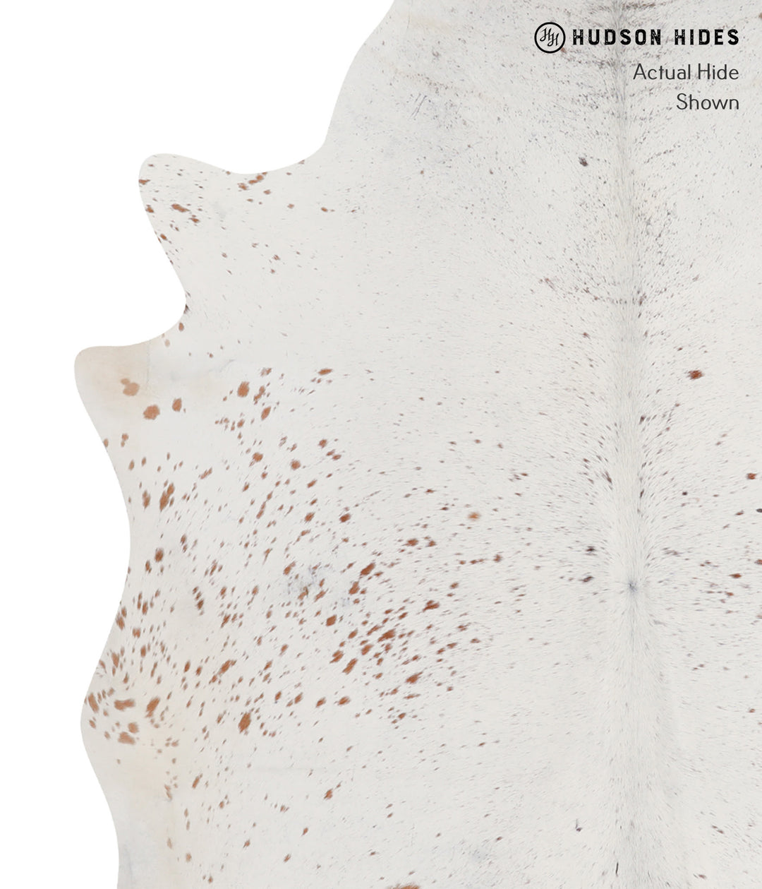 Salt and Pepper Brown X-Large Brazilian Cowhide Rug 7'7"H x 6'6"W #A38