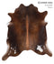 Chocolate and White X-Large Brazilian Cowhide Rug 7'2