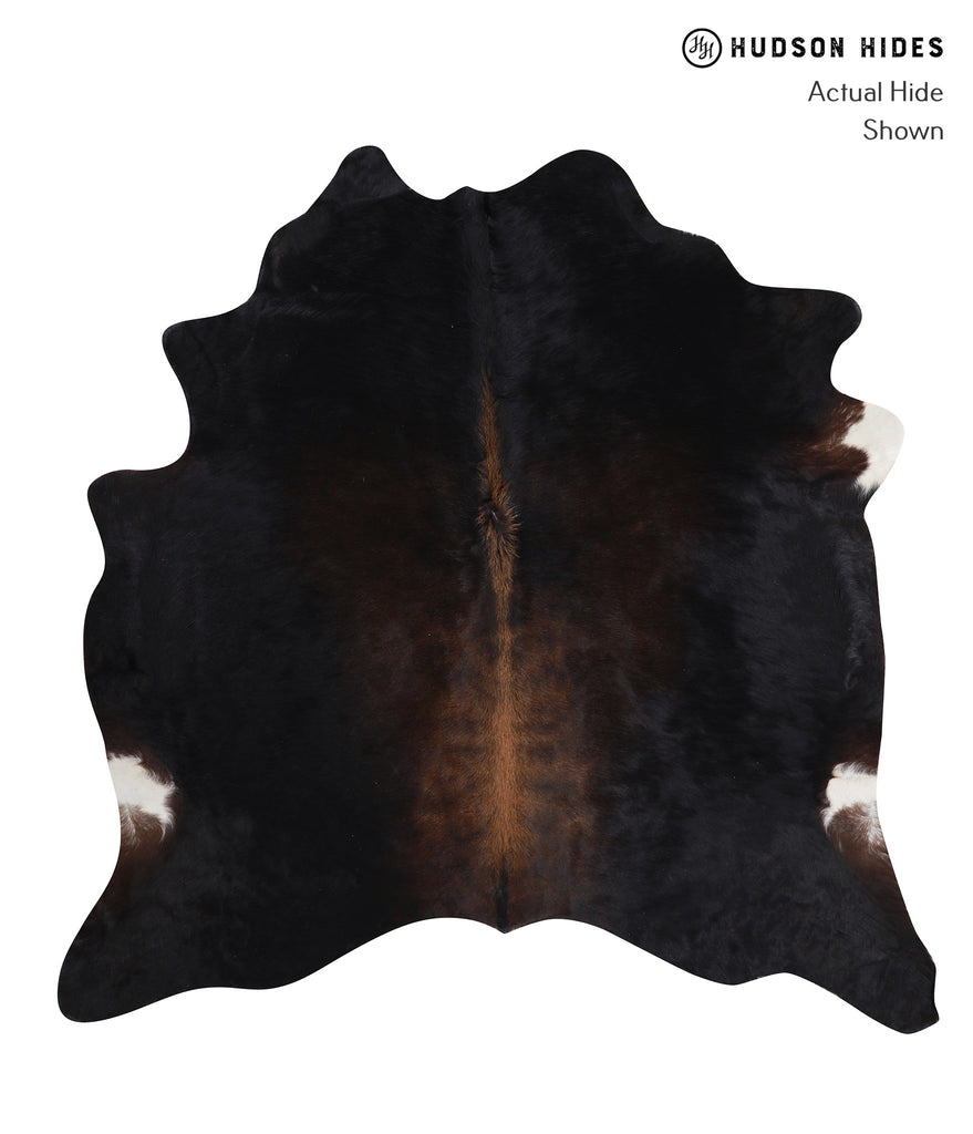Chocolate Large Brazilian Cowhide Rug 6'3"H x 6'3"W #A3906 by Hudson Hides