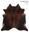 Chocolate X-Large Brazilian Cowhide Rug 6'11